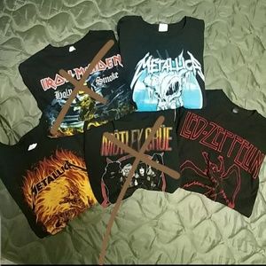 2 Metallica, 1 Led Zeppelin shirt